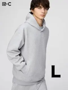 UNIQLO C スウェットオーバーサイズプルパーカ 03 GRAY サイズL