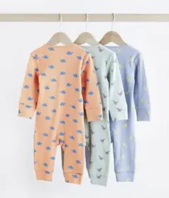 NEXT 恐竜柄ロンパース 3枚セット 6-9ヶ月　74