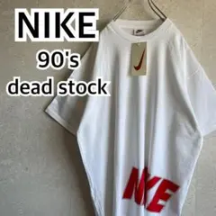 ナイキ 90s 希少白タグ デッドストック 両面プリント Tシャツ XL相当 白