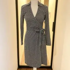 【希少】ダイアンフォンファステンバーグ　カシュクール　ラップ ネイビー 2