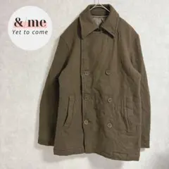 SHIPSシップス　Pコート　ダブルブレスト　ブラウン　アウター　ウール100%