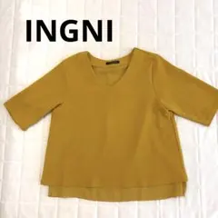 INGNI Vネック 半袖カットソー マスタード　Mのサムネイル