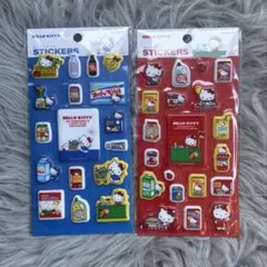 サンリオ ハローキティ ぷっくりシール レトロキティ 2枚セット サンスター文具