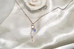 SWAROVSKI スワロフスキー ダイヤカットハート　あこや真珠　ネックレス