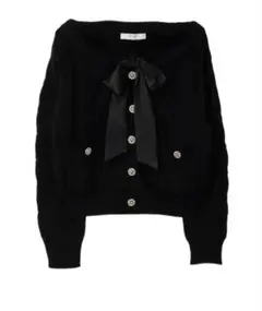 ♡ Aerienne Cable-Knit Ribbon Cardigan♡