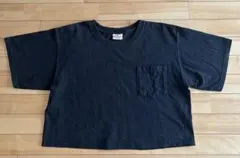 USA製 Goodwear ショート丈 Tシャツ 黒 レディース クロップドTのサムネイル