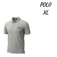 POLO ポロラルフローレン ポロシャツ XL グレー 刺繍ロゴ