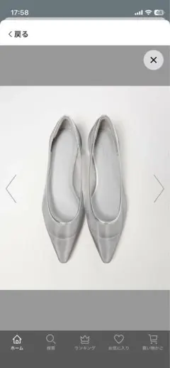 シルバー メッシュ ポインテッドチュール パンプスのサムネイル