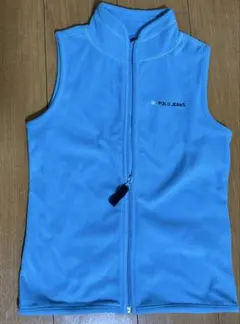 RRL POLO JEANS 水色 ジップアップベスト