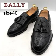 美品 BALLY タッセルローファー ウィングチップ メダリオン 黒 40のサムネイル