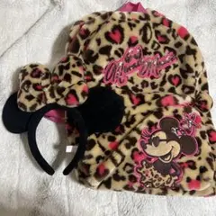 ミニーちゃん ヒョウ柄カチューシャ リュック セット売り