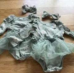 もんた様専用 花柄ロンパース2点セット