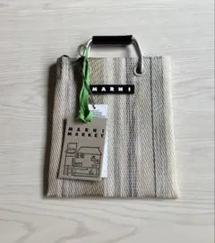 新品未使用 MARNI MARKET シャンパンストライプトートバッグ - メルカリ