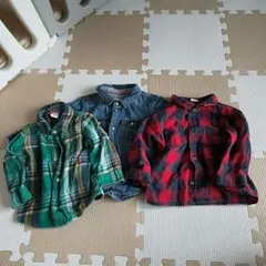 ベビー 長袖シャツ 70 3点セット GAP