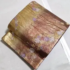 A5◆着物くつろぎ 小花模様 金銀糸 キラキラ 六通 正絹 振袖用 袋帯 39
