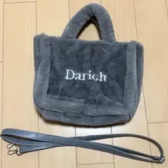 Darich ムック本 ファーバッグ グレー ストラップ付き