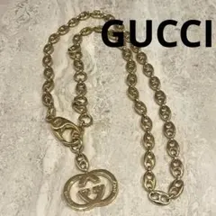 GUCCI チェーンベルト インターロッキング ゴールド ネックレス