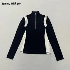 t2793 【トミーヒルフィガー】　ハーフジップジャケット　長袖　黒　ハイネックのサムネイル