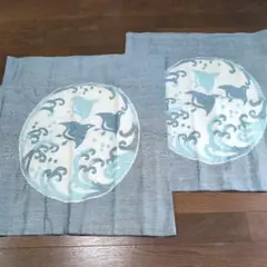 未使用座布団カバー　2枚　55✕59センチ