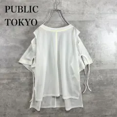 PUBLIC TOKYO ショルダースリット シアーTシャツ ウォッシャブルのサムネイル