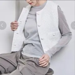 超美品　UNITED ARROWS グリッターラメ ジャージー カットソー