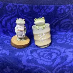 カエル 置物 フィギュア 2点セット ナース 湯呑み