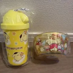 ポムポムプリン　当たりくじ　クッション・タンブラー・プラボウル3点セット