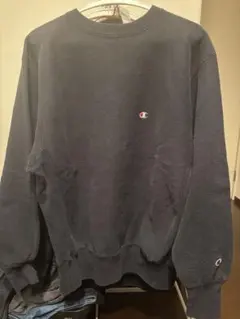 90s USA製 Champion リバースウィーブ 無地 ブラック 目あり