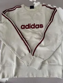 【美品】adidas アディダス トレーナー クリーム色 LL