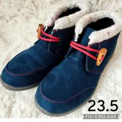 美品☆ボアムートンブーツ 23.5 ネイビー×赤 a.v.v トグル