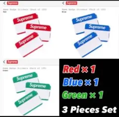 SUPREME Name Badge Sticker × 3 【期間限定セット】
