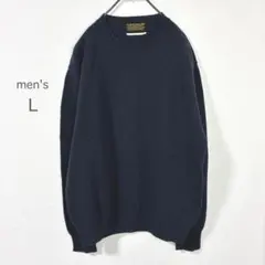 【ザ バスケットボールチーム】ニット シェットランドウール ネイビー シンプルのサムネイル
