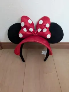 東京ディズニーリゾート　 ミニー カチューシャ サンバイザー 赤