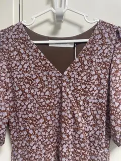 【新品】LAGUNAMOON／花柄／Vネック／ロングワンピース