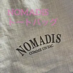 【美品】NOMADIS トートバッグ ラフィア風 (ベージュ)
