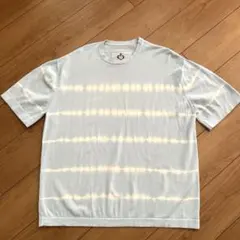 SIDE SLOPE Tシャツ メンズ M〜L ライトブルー 日本製 綿100％