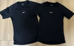 Mizuno ブラック アンダーシャツ 半袖　140 2枚セット