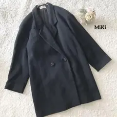 ミキ MiKi ブラック ウールコート M カシミヤ100 アウター