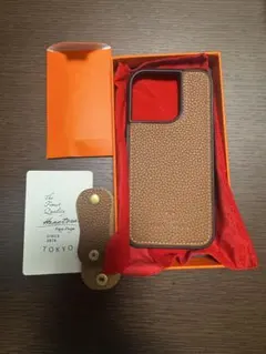 HANATORA iPhone 15 proケース レザー調 キャメルのサムネイル