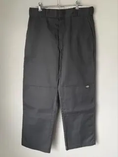 ディッキーズ ダブルニーパンツ W33 Dickies グレー ルーズフィット