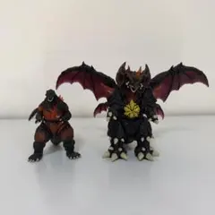デストロイヤ、ゴジラ、キングギドラ、モスラ 可動式フィギュアセット
