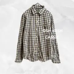 a895【オシュコシュ】アメカジ長袖ネルシャツヴィンテージレトロ90s綿100%