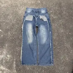 y2k archive wide buggy denim jeans リメイク