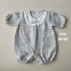 ベビー　カバーオール　花柄　女の子　50 60 春　新生児