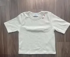 AER ADAM ET ROPE 半袖 Tシャツ ハート刺繍 アイボリー