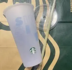 2025ミステリーカラーチェンジングリユーザブルコールドカップ710ml ブルー