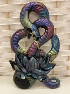 今年は60年に1度の大金運の巳年⭐️強力な魔除け〜蓮の花&蛇⭐️ チベット産モリオン