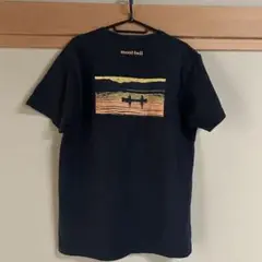 mont-bell ブラック Tシャツ バックプリント