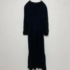 【S】UNIQLO ユニクロ　レディース　ワンピース　シャツワンピース　無地　秋