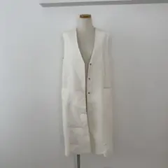 ADORE アドーア　ホワイトノースリーブロングベスト　ジレ